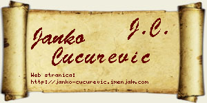 Janko Cucurević vizit kartica